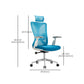 Modern Desk Chair Mesh Computer Chair High-Back Chair in Blue