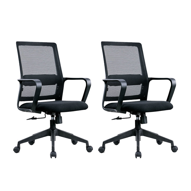 Modern Desk Chair Mesh Ergonomic Chair High-Back Chair with Wheels 2 Piece Set Clearhalo 'furn' 'furn_office_chair' 'Furniture' 'Office Chairs' 'Office Furniture' 'office_chair' 6187204