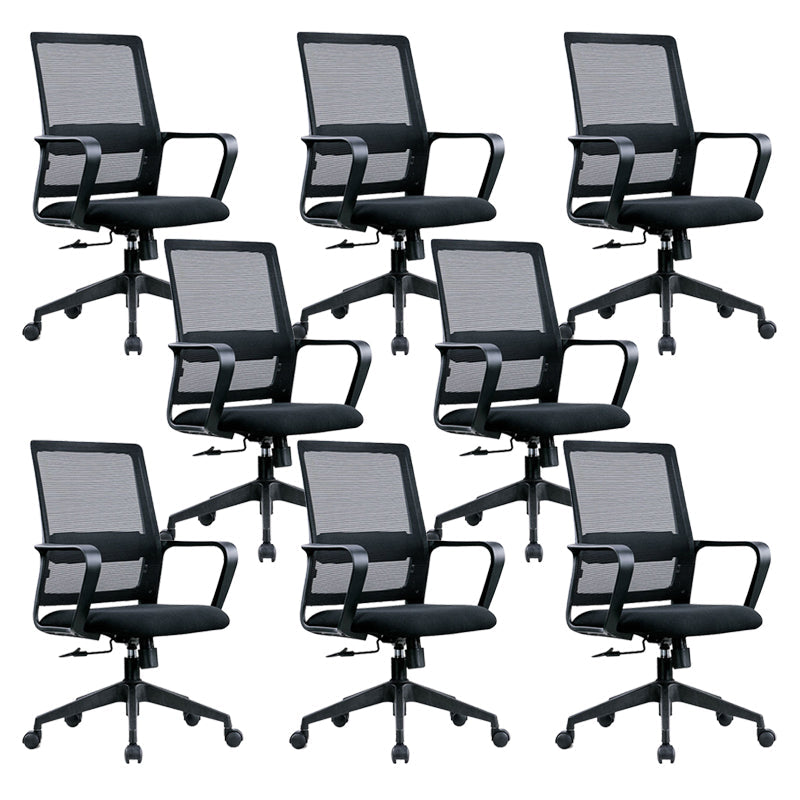 Modern Desk Chair Mesh Ergonomic Chair High-Back Chair with Wheels 8 Piece Set Clearhalo 'furn' 'furn_office_chair' 'Furniture' 'Office Chairs' 'Office Furniture' 'office_chair' 6187210