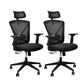 Modern & Contemporary Wheels Chair Microfiber Black High Back Chair 2 Piece Set Black Clearhalo 'furn' 'furn_office_chair' 'Furniture' 'Office Chairs' 'Office Furniture' 'office_chair' 6187216