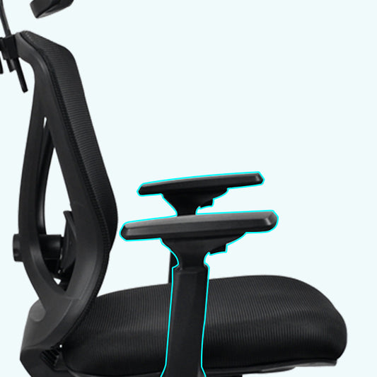 Modern & Contemporary Wheels Chair Microfiber Black High Back Chair Clearhalo 'furn' 'furn_office_chair' 'Furniture' 'Office Chairs' 'Office Furniture' 'office_chair' 6187230