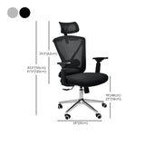 Modern & Contemporary Wheels Chair Microfiber Black High Back Chair Clearhalo 'furn' 'furn_office_chair' 'Furniture' 'Office Chairs' 'Office Furniture' 'office_chair' 6187233