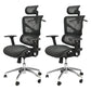 Contemporary Mid-Back Office Chair Ergonomic Adjustable Seat Height Desk Chair Black 2 Piece Set Clearhalo 'furn' 'furn_office_chair' 'Furniture' 'Office Chairs' 'Office Furniture' 'office_chair' 6187236