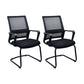 Contemporary Office Chair Fixed Arms Lumbar Support Conference Chair Textured Black 2 Piece Set Clearhalo 'furn' 'furn_office_chair' 'Furniture' 'Office Chairs' 'Office Furniture' 'office_chair' 6187319