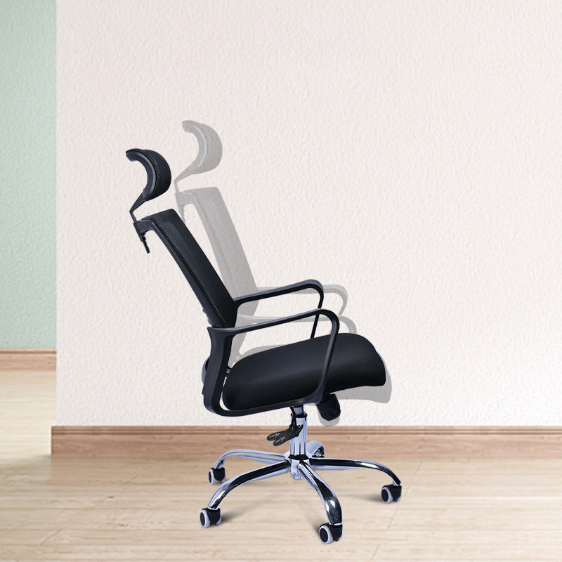 Contemporary Office Chair Fixed Arms Lumbar Support Conference Chair Clearhalo 'furn' 'furn_office_chair' 'Furniture' 'Office Chairs' 'Office Furniture' 'office_chair' 6187321