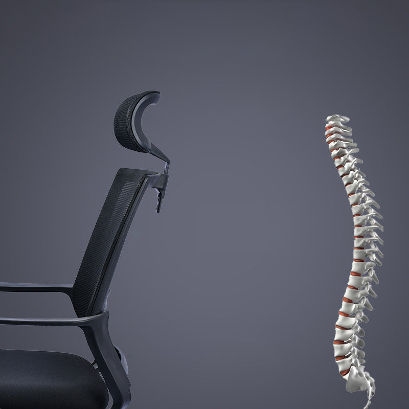 Contemporary Office Chair Fixed Arms Lumbar Support Conference Chair Clearhalo 'furn' 'furn_office_chair' 'Furniture' 'Office Chairs' 'Office Furniture' 'office_chair' 6187334
