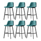 Industrial Metal Barstool Leather Low Back Stool with Cushion