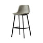 Industrial Metal Barstool Leather Low Back Stool with Cushion