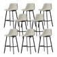 Industrial Metal Barstool Leather Low Back Stool with Cushion