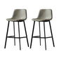Industrial Metal Barstool Leather Low Back Stool with Cushion