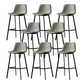 Industrial Metal Barstool Leather Low Back Stool with Cushion