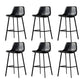 Industrial Metal Barstool Leather Low Back Stool with Cushion