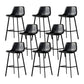 Industrial Metal Barstool Leather Low Back Stool with Cushion