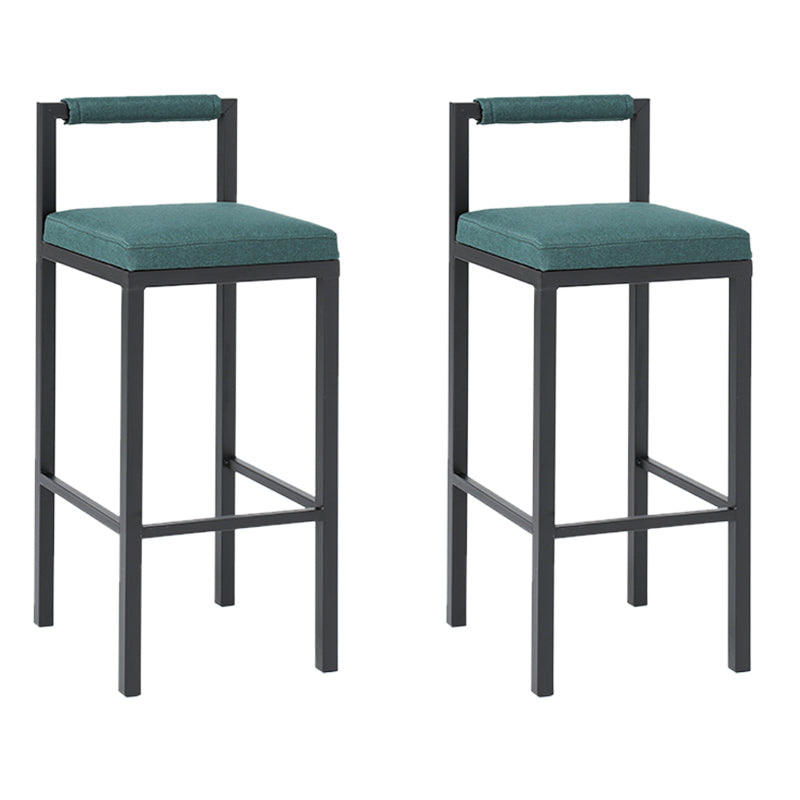Industrial Table and Stool Set 1/2/7 Pieces Solid Wood Bar Table and Stools Black 30"H Stools (Set of 2) Clearhalo 'Bar Furniture' 'furn' 'furn_home_bar_bar_sets' 'Furniture' 'Home Bars & Bar Sets' 'home_bar_bar_sets' 'Kitchen & Dining Furniture' 6187583