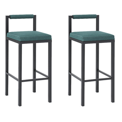 Industrial Table and Stool Set 1/2/7 Pieces Solid Wood Bar Table and Stools Black 30"H Stools (Set of 2) Clearhalo 'Bar Furniture' 'furn' 'furn_home_bar_bar_sets' 'Furniture' 'Home Bars & Bar Sets' 'home_bar_bar_sets' 'Kitchen & Dining Furniture' 6187583