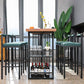 Industrial Table and Stool Set 1/2/7 Pieces Solid Wood Bar Table and Stools Clearhalo 'Bar Furniture' 'furn' 'furn_home_bar_bar_sets' 'Furniture' 'Home Bars & Bar Sets' 'home_bar_bar_sets' 'Kitchen & Dining Furniture' 6187586