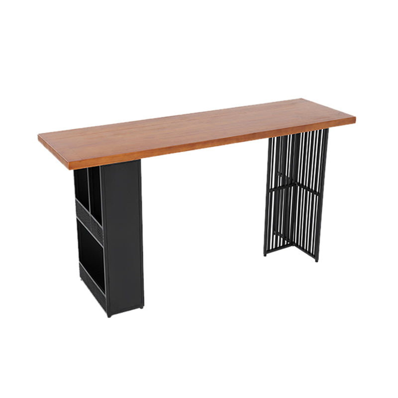 Industrial Table and Stool Set 1/2/7 Pieces Solid Wood Bar Table and Stools Clearhalo 'Bar Furniture' 'furn' 'furn_home_bar_bar_sets' 'Furniture' 'Home Bars & Bar Sets' 'home_bar_bar_sets' 'Kitchen & Dining Furniture' 6187587