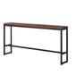 Dark Brown Bar Set with Pine Wood Top 1/2/5/9 Pieces Industrial Rectangle Pub Table Set Clearhalo 'Bar Furniture' 'furn' 'furn_home_bar_bar_sets' 'Furniture' 'Home Bars & Bar Sets' 'home_bar_bar_sets' 'Kitchen & Dining Furniture' 6187602
