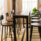 Dark Brown Bar Set with Pine Wood Top 1/2/5/9 Pieces Industrial Rectangle Pub Table Set 9 Pieces: Table, 8 Stools Clearhalo 'Bar Furniture' 'furn' 'furn_home_bar_bar_sets' 'Furniture' 'Home Bars & Bar Sets' 'home_bar_bar_sets' 'Kitchen & Dining Furniture' 6187604