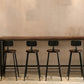 Dark Brown Bar Set with Pine Wood Top 1/2/5/9 Pieces Industrial Rectangle Pub Table Set Clearhalo 'Bar Furniture' 'furn' 'furn_home_bar_bar_sets' 'Furniture' 'Home Bars & Bar Sets' 'home_bar_bar_sets' 'Kitchen & Dining Furniture' 6187606