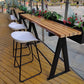 Manufactured Wood Bar Set 1/3 Pieces Industrial Rectangle Pub Table Set