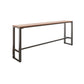 Juego de pub de madera de fabricación industrial, mesa de bar rectangular de 1/5 piezas con taburetes de metal