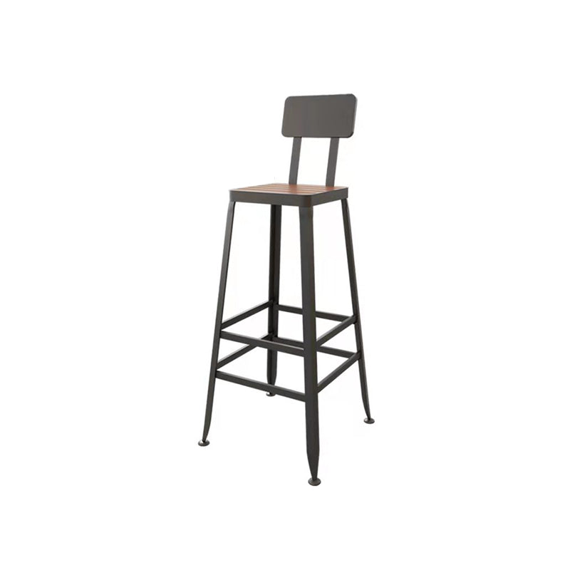 Juego de pub de madera de fabricación industrial, mesa de bar rectangular de 1/5 piezas con taburetes de metal