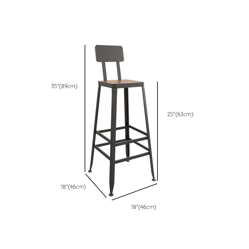 Juego de pub de madera de fabricación industrial, mesa de bar rectangular de 1/5 piezas con taburetes de metal