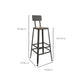 Juego de pub de madera de fabricación industrial, mesa de bar rectangular de 1/5 piezas con taburetes de metal
