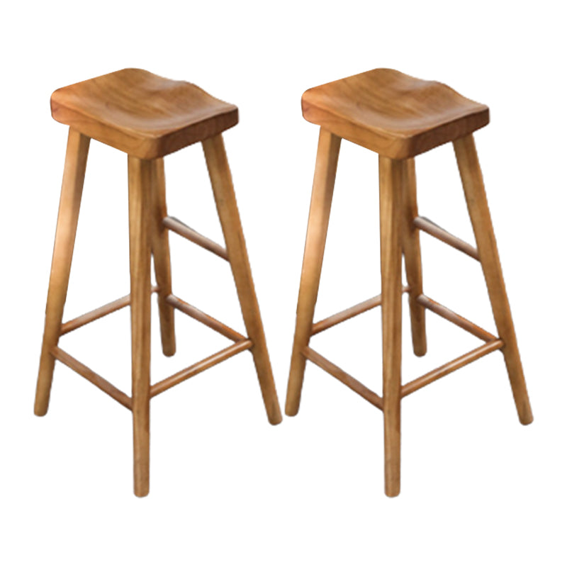 Industrial Bar Stool and Table 1/2/3 Pieces Wood Pub Dining Set Brown 30"H Stools (Set of 2) Clearhalo 'Bar Furniture' 'furn' 'furn_home_bar_bar_sets' 'Furniture' 'Home Bars & Bar Sets' 'home_bar_bar_sets' 'Kitchen & Dining Furniture' 6187760