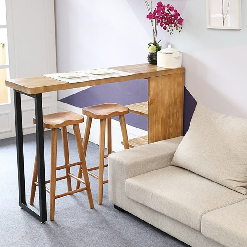 Industrial Bar Stool and Table 1/2/3 Pieces Wood Pub Dining Set Clearhalo 'Bar Furniture' 'furn' 'furn_home_bar_bar_sets' 'Furniture' 'Home Bars & Bar Sets' 'home_bar_bar_sets' 'Kitchen & Dining Furniture' 6187761