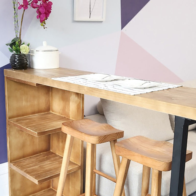 Industrial Bar Stool and Table 1/2/3 Pieces Wood Pub Dining Set Clearhalo 'Bar Furniture' 'furn' 'furn_home_bar_bar_sets' 'Furniture' 'Home Bars & Bar Sets' 'home_bar_bar_sets' 'Kitchen & Dining Furniture' 6187765