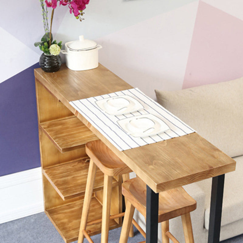 Industrial Bar Stool and Table 1/2/3 Pieces Wood Pub Dining Set Clearhalo 'Bar Furniture' 'furn' 'furn_home_bar_bar_sets' 'Furniture' 'Home Bars & Bar Sets' 'home_bar_bar_sets' 'Kitchen & Dining Furniture' 6187767