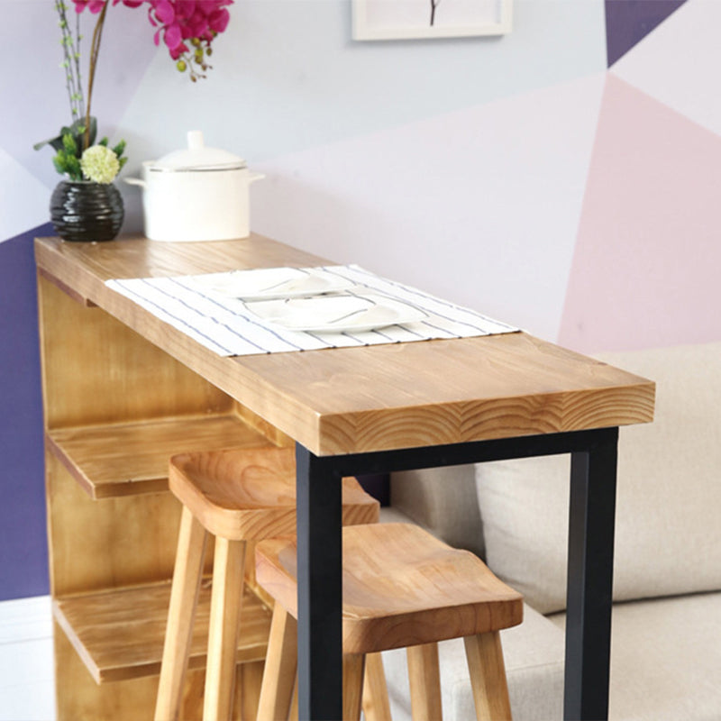 Industrial Bar Stool and Table 1/2/3 Pieces Wood Pub Dining Set Clearhalo 'Bar Furniture' 'furn' 'furn_home_bar_bar_sets' 'Furniture' 'Home Bars & Bar Sets' 'home_bar_bar_sets' 'Kitchen & Dining Furniture' 6187768