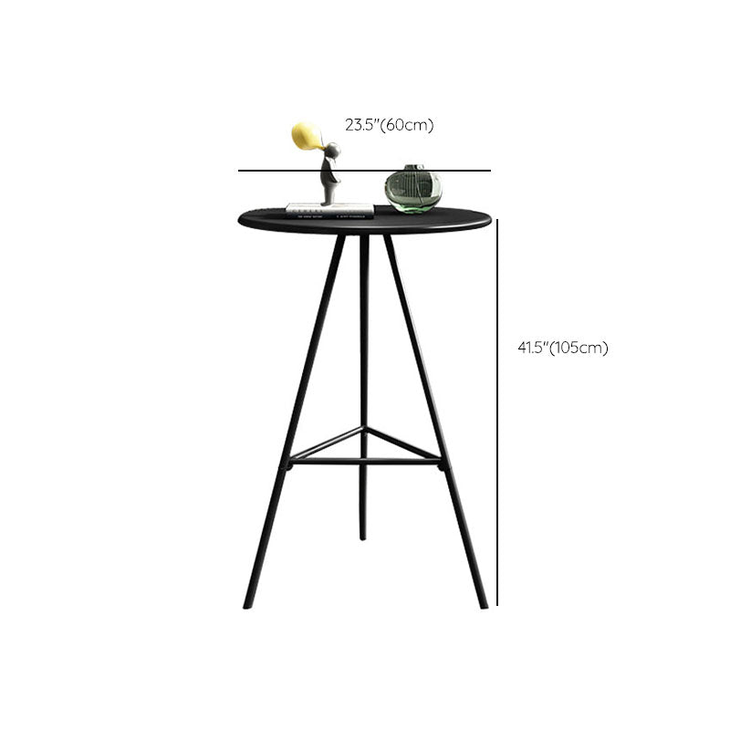 1/3/4/5 Pieces Industrial Iron Bar Table Set Round Bistro Set with Wood Top Clearhalo 'Bar Furniture' 'furn' 'furn_home_bar_bar_sets' 'Furniture' 'Home Bars & Bar Sets' 'home_bar_bar_sets' 'Kitchen & Dining Furniture' 6187788
