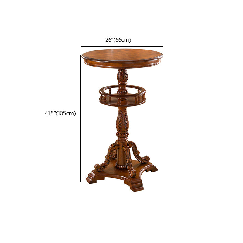 Mesa de Pub moderna de madera maciza de 1/3 piezas, mesa redonda para mostrador