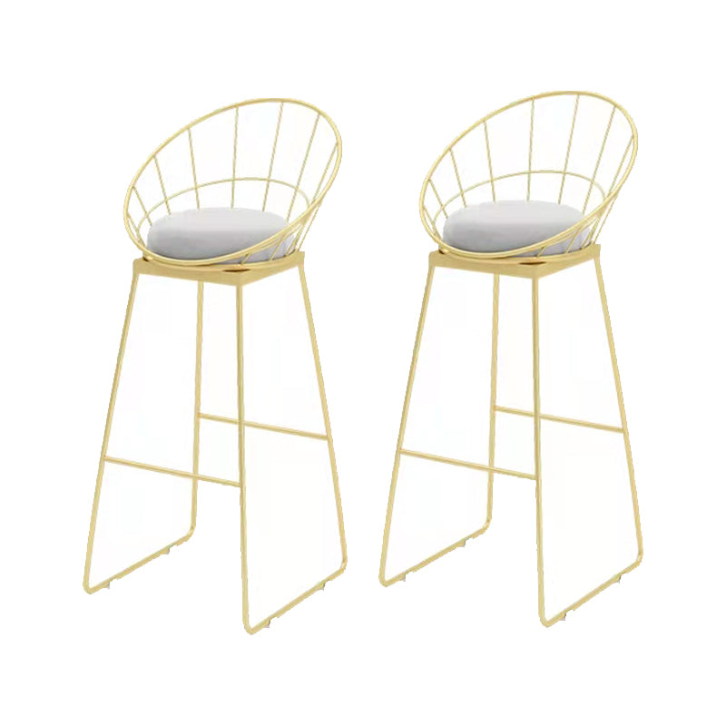 Modern Round Pub Table Set 1/2/3 Pieces Bar Table with Metal Stools White 30"H Stools (Set of 2) Clearhalo 'Bar Furniture' 'furn' 'furn_home_bar_bar_sets' 'Furniture' 'Home Bars & Bar Sets' 'home_bar_bar_sets' 'Kitchen & Dining Furniture' 6187810
