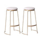 Modern Round Pub Table Set 1/2/3 Pieces Bar Table with Metal Stools White-Gold 30"H Stools (Set of 2) Clearhalo 'Bar Furniture' 'furn' 'furn_home_bar_bar_sets' 'Furniture' 'Home Bars & Bar Sets' 'home_bar_bar_sets' 'Kitchen & Dining Furniture' 6187811
