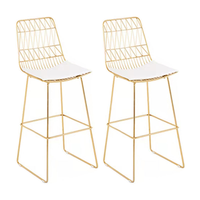 Modern Round Pub Table Set 1/2/3 Pieces Bar Table with Metal Stools Matte White 30"H Stools (Set of 2) Clearhalo 'Bar Furniture' 'furn' 'furn_home_bar_bar_sets' 'Furniture' 'Home Bars & Bar Sets' 'home_bar_bar_sets' 'Kitchen & Dining Furniture' 6187815