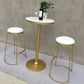 Modern Round Pub Table Set 1/2/3 Pieces Bar Table with Metal Stools Clearhalo 'Bar Furniture' 'furn' 'furn_home_bar_bar_sets' 'Furniture' 'Home Bars & Bar Sets' 'home_bar_bar_sets' 'Kitchen & Dining Furniture' 6187820