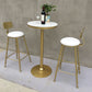Modern Round Pub Table Set 1/2/3 Pieces Bar Table with Metal Stools Clearhalo 'Bar Furniture' 'furn' 'furn_home_bar_bar_sets' 'Furniture' 'Home Bars & Bar Sets' 'home_bar_bar_sets' 'Kitchen & Dining Furniture' 6187821