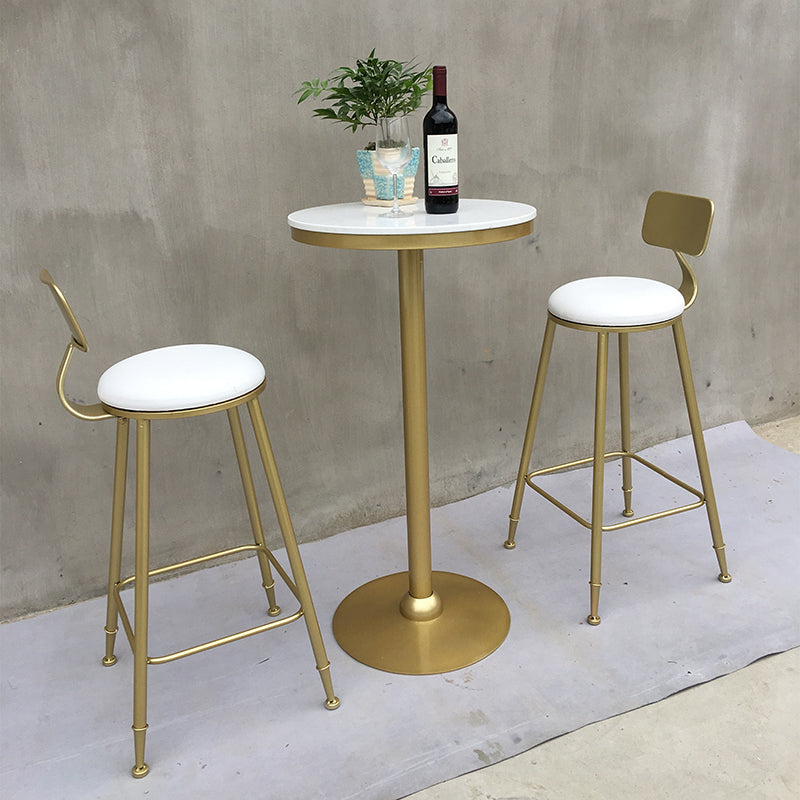 Modern Round Pub Table Set 1/2/3 Pieces Bar Table with Metal Stools Clearhalo 'Bar Furniture' 'furn' 'furn_home_bar_bar_sets' 'Furniture' 'Home Bars & Bar Sets' 'home_bar_bar_sets' 'Kitchen & Dining Furniture' 6187822