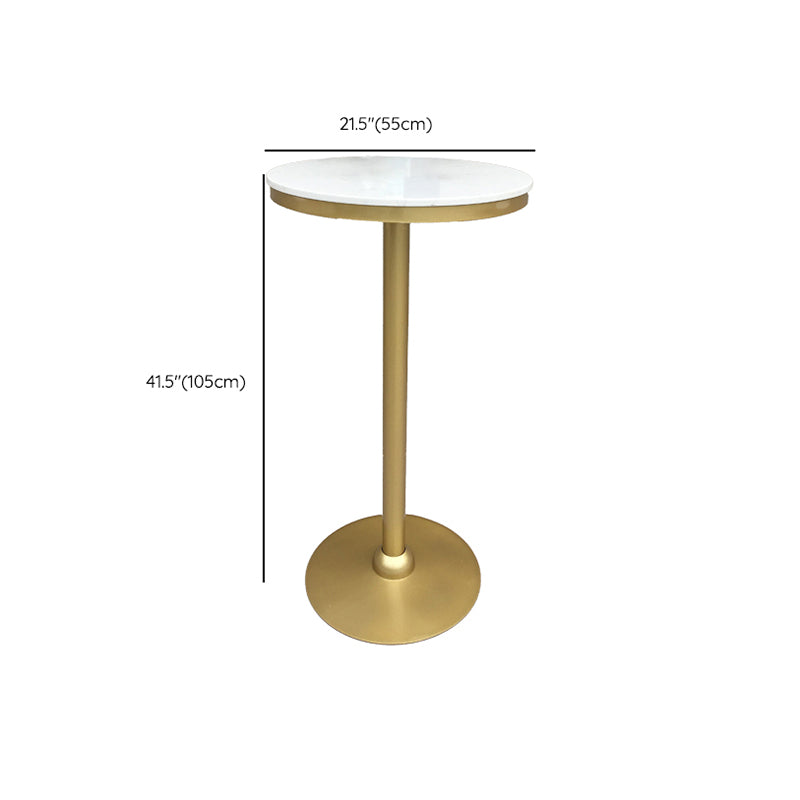 Modern Round Pub Table Set 1/2/3 Pieces Bar Table with Metal Stools Clearhalo 'Bar Furniture' 'furn' 'furn_home_bar_bar_sets' 'Furniture' 'Home Bars & Bar Sets' 'home_bar_bar_sets' 'Kitchen & Dining Furniture' 6187829