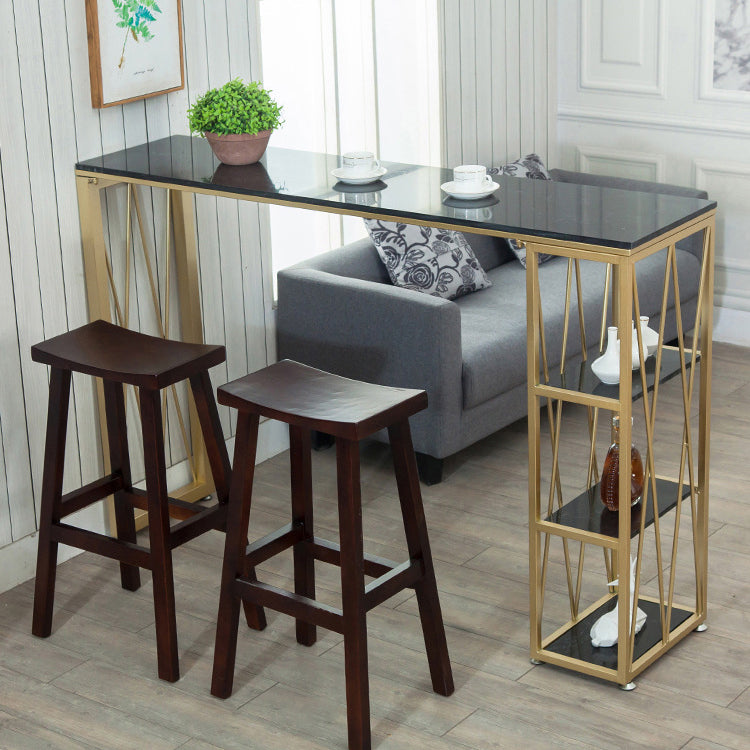 Faux Marble Bar Table Set 1/2/5 Pieces Rectangle Counter Table with Backless Stools Clearhalo 'Bar Furniture' 'furn' 'furn_home_bar_bar_sets' 'Furniture' 'Home Bars & Bar Sets' 'home_bar_bar_sets' 'Kitchen & Dining Furniture' 6187835