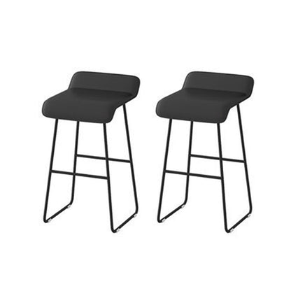 Industrial 1/2/3/5 Pieces Bar Table Set Rectangle Bar Table with High Stools Black 30"H Stools (Set of 2) Clearhalo 'Bar Furniture' 'furn' 'furn_home_bar_bar_sets' 'Furniture' 'Home Bars & Bar Sets' 'home_bar_bar_sets' 'Kitchen & Dining Furniture' 6187866