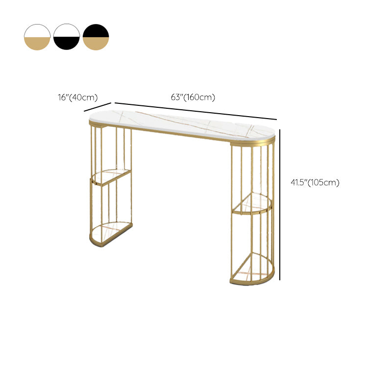 Glam Style Bar Table Set 1/3/5 Pieces Stone Fixed Counter Height Set for Indoor Clearhalo 'Bar Furniture' 'furn' 'furn_home_bar_bar_sets' 'Furniture' 'Home Bars & Bar Sets' 'home_bar_bar_sets' 'Kitchen & Dining Furniture' 6187900