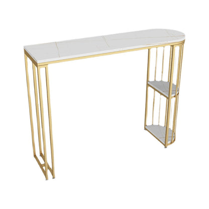 Industrial Bar Table Set 1/3 Pieces Stone Counter Table with Upholstered Stools