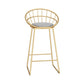 Industrial Bar Table Set 1/3 Pieces Stone Counter Table with Upholstered Stools