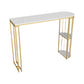 Industrial Bar Table Set 1/3 Pieces Stone Counter Table with Upholstered Stools