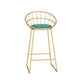 Industrial Bar Table Set 1/3 Pieces Stone Counter Table with Upholstered Stools